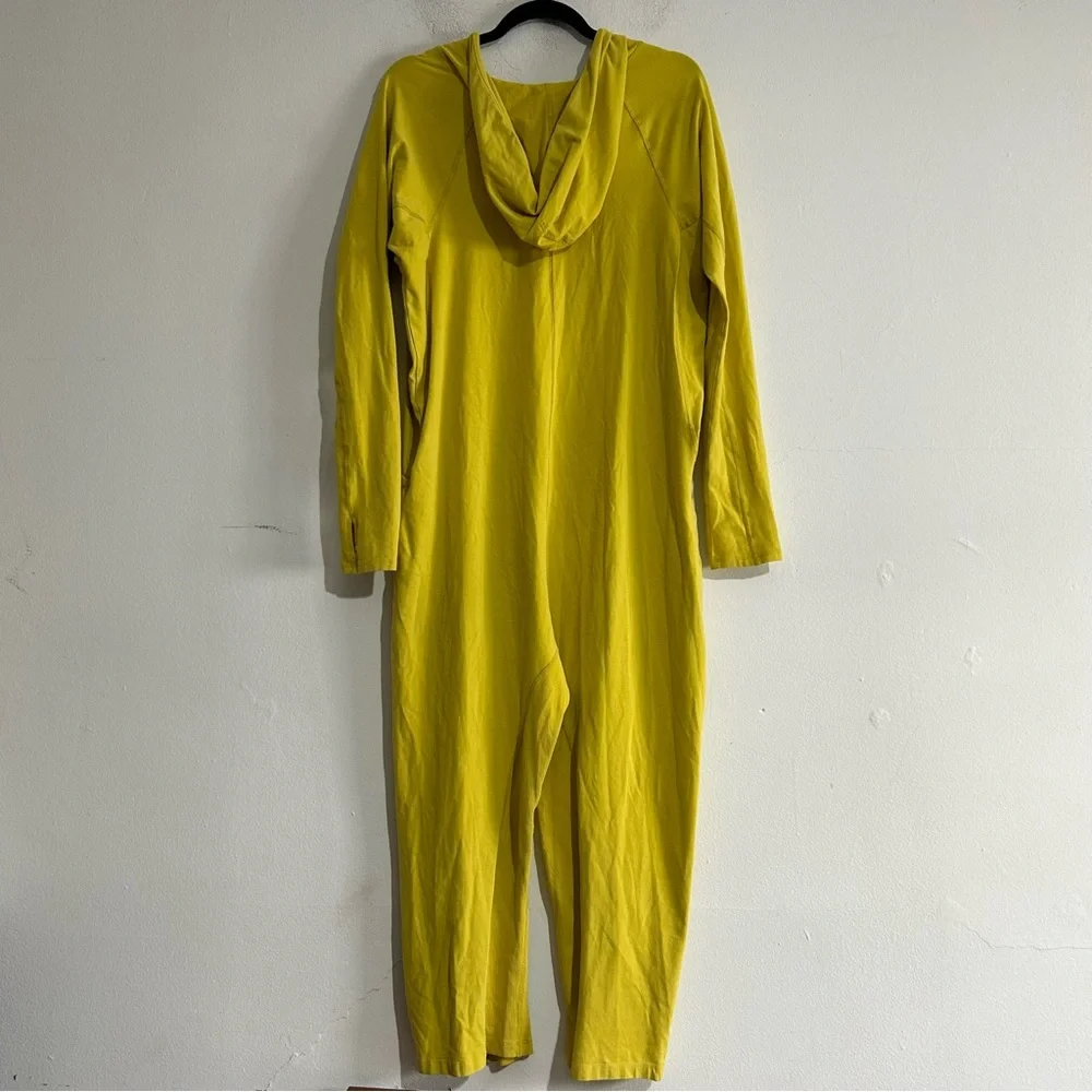 Free People Movement Hot Shot Long Sleeve Jumpsuit One Piece Yellow Small